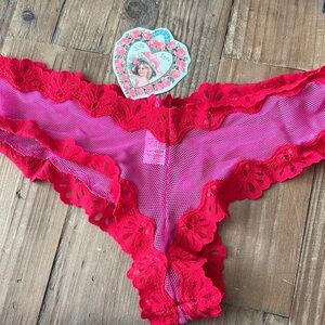 Victoria’s Secret cheeky, mesh panties, medium, super sexy Valentine’s Day